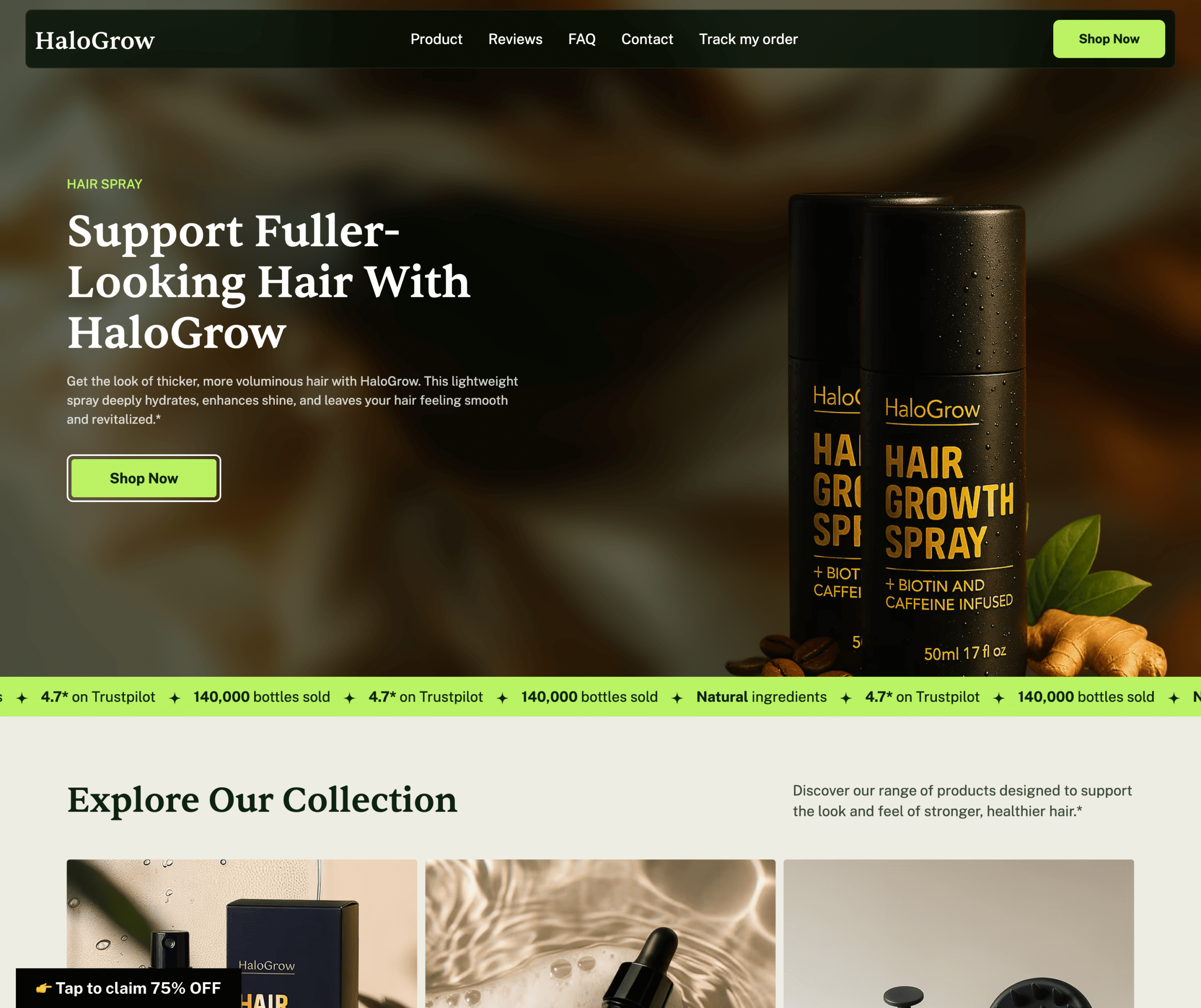 HaloGrow Hair Spray